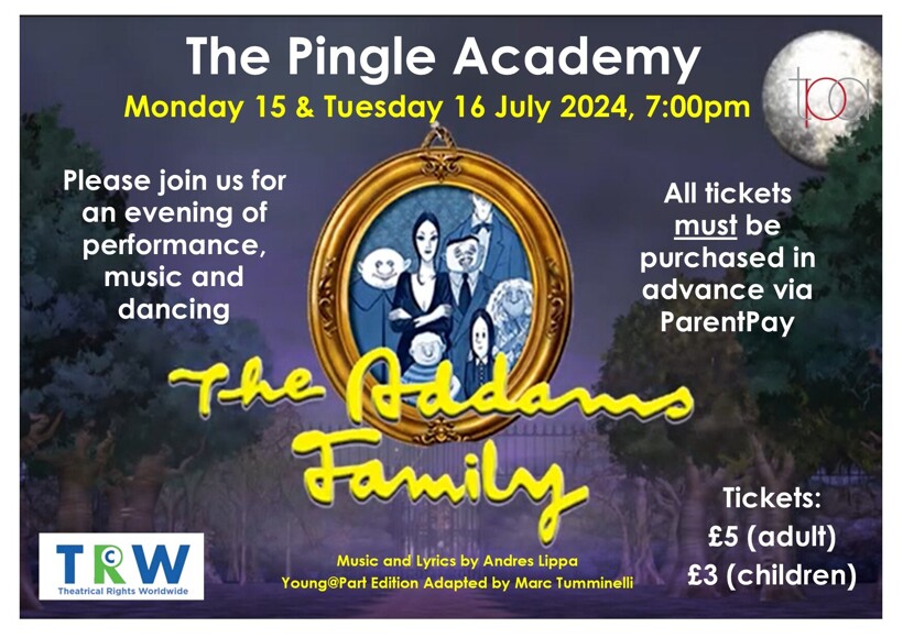 Addams family performance poster